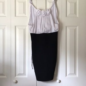 White and black dress